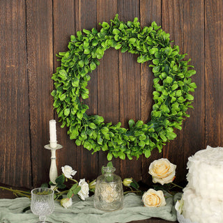 Add a Pop of Color with Green Artificial Jasmine Leaf Wreaths