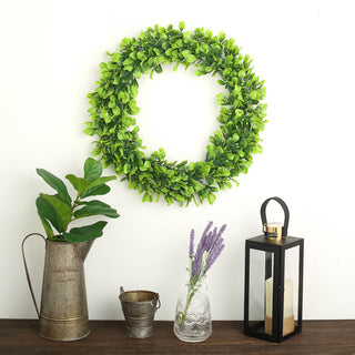 Add a Touch of Freshness with Green Artificial Jasmine Leaf Wreaths