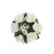 4 Pack | 3Inches Ivory Artificial Silk Rose Flower Candle Ring Wreaths
