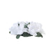 4 Pack | 3inches White Artificial Silk Rose Flower Candle Ring Wreaths