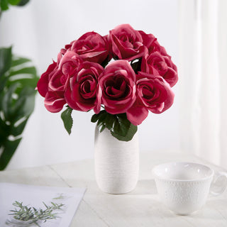 Create Unforgettable Events with Fuchsia Artificial Rose Flower Bouquet
