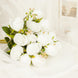 3 Pack | 13inch White Real Touch Silk Rose Bud Flower Bridal Bouquets, Bush Arrangements