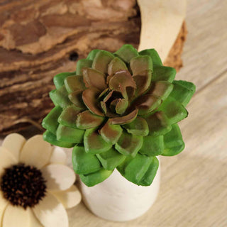 Gorgeous Green: 3 Pack | 3" Artificial PVC Parva Echeveria Decorative Succulent Plants