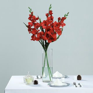 Add a Pop of Vibrant Red with Artificial Silk Gladiolus Flowers