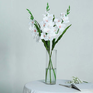 Create a Lasting Impression with White Artificial Silk Gladiolus Create a Lasting Impression with White Artificial Silk Gladiolus