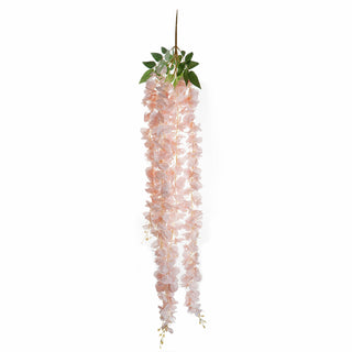 Create Unforgettable Wedding Decorations with Blush Artificial Silk Hanging Wisteria Flower Garland Vines