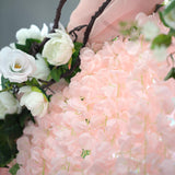 42inches Blush/Rose Gold Artificial Silk Hanging Wisteria Flower Garland Vines