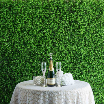 11 Sq ft. Artificial Baby Green Boxwood Hedge Garden Wall Backdrop Mat - 4 Panels