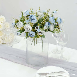 Add Elegance to Your Event with Artificial Dusty Blue Ranunculus Silk Flower Bridal Bouquets Add Elegance to Your Event with Artificial Dusty Blue Ranunculus Silk Flower Bridal Bouquets