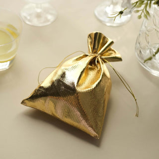 Versatile and Stylish Metallic Gold Lame Polyester Gift Bags Versatile and Stylish Metallic Gold Lame Polyester Gift Bags