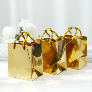 Versatile and Stylish Metallic Gold Gift Bags
