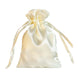 12 Pack | 3inches Ivory Satin Drawstring Pouch Wedding Party Favor Gift Bag#whtbkgd