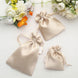 12 Pack | 4x6inch Beige Satin Drawstring Wedding Party Favor Gift Bags