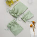 12 Pack | 4x6inch Sage Green Satin Drawstring Wedding Party Favor Gift Bags
