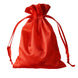 12 Pack | 5x7inch Red Satin Drawstring Wedding Party Favor Gift Bags
