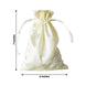 12 Pack | 5x7inch Yellow Satin Drawstring Wedding Party Favor Gift Bags