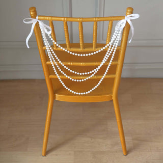 Timeless White Pearl Chair Sash for a Touch of Elegance Timeless White Pearl Chair Sash for a Touch of Elegance