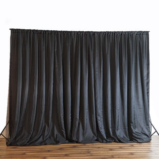 Black backdrop curtain for photography and events
