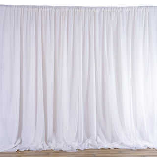 White sheer fabric backdrop for events and photography