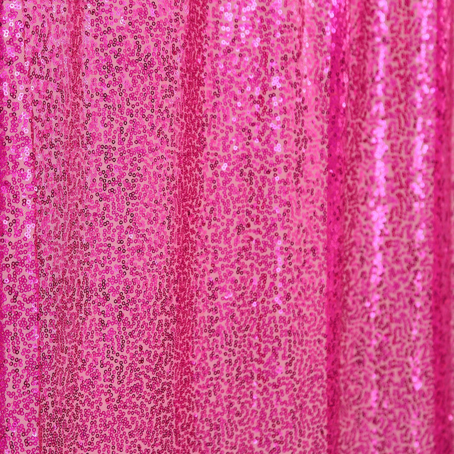 8ftx8ft Fuchsia Sequin Event Background Drape, Photo Backdrop Curtain Panel#whtbkgd