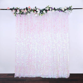 Versatile and Stylish Iridescent Sequin Curtain for Any Event