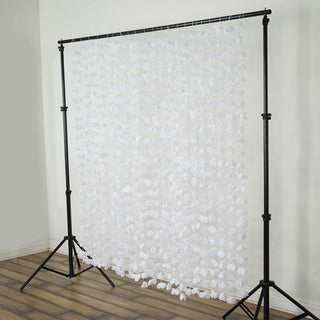 Budget-Friendly and Dazzling White Flower Garland Backdrop