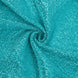 7.5ft Turquoise Metallic Shimmer Tinsel Spandex Round Backdrop, 2-Sided Wedding Arch Cover#whtbkgd