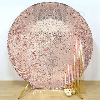 Sparkly Rose Gold Double Sided Big Payette Sequin Wedding Arbor Cover Sparkly Rose Gold Double Sided Big Payette Sequin Wedding Arbor Cover