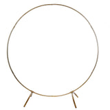 7.5ft Heavy Duty Gold Metal Round Wedding Arch Photo Backdrop Stand#whtbkgd