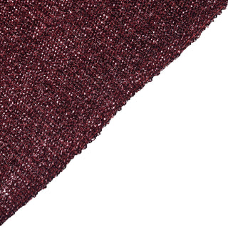 Transform Your Venue with the 2-Sided Burgundy Metallic Shimmer Tinsel Spandex Hexagon Wedding Arbor Backdrop Cover