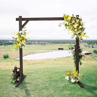 7ft Heavy Duty Wooden Square Wedding Arbor Photography Backdrop Stand - Rustic and Ravishing