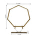 7ft Wooden Wedding Arch, Heptagonal Rustic Photography Backdrop Stand