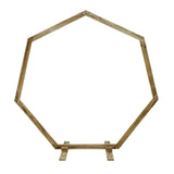 7ft Wooden Wedding Arch, Heptagonal Rustic Photography Backdrop Stand#whtbkgd