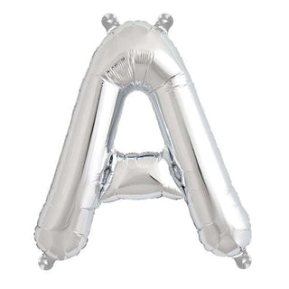 Silver foil letter A balloon
