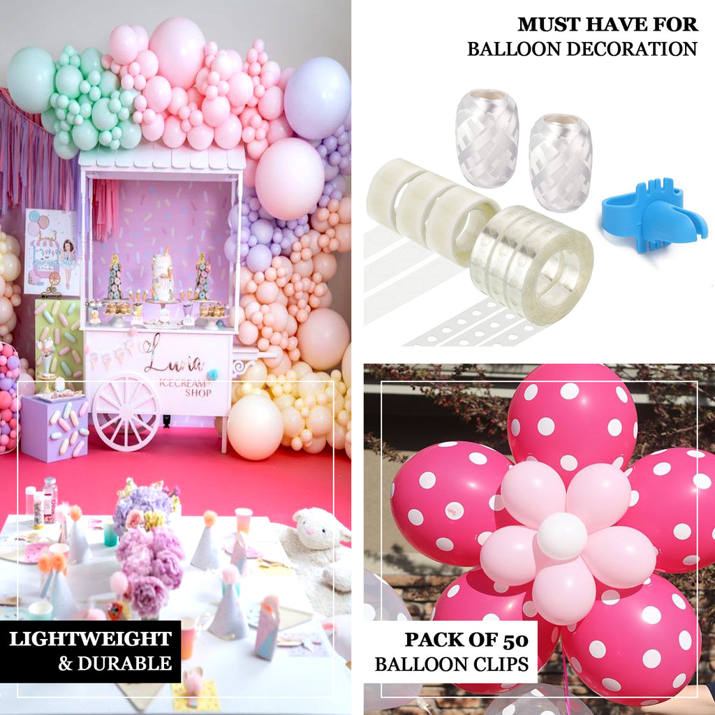 Balloon Arch Garland Kit - 3 Rolls 16 Feet Balloon Tape Decorating Strips  and 3 Rolls Balloon Double Sided Glue Point Dots Stickers for DIY Balloon