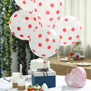 Hot Pink and White Polka Dot Latex Party Balloons: The Ultimate Party Decor