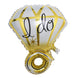 21inches Gold Diamond Ring, "I Do" Print Mylar Foil Helium Air Balloon#whtbkgd