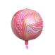 3 Pack | 13inches 4D Pink/Gold Marble Sphere Foil Helium or Air Balloons#whtbkgd