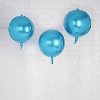 Add a Touch of Elegance with 4D Metallic Blue Sphere Balloons