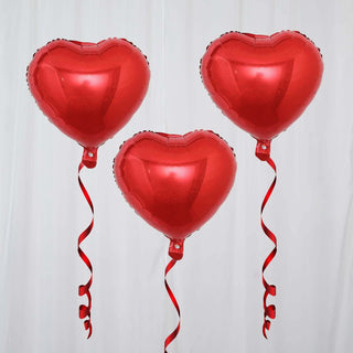 Add a Touch of Glamour with Metallic Red Heart Prom Balloons Add a Touch of Glamour with Metallic Red Heart Prom Balloons