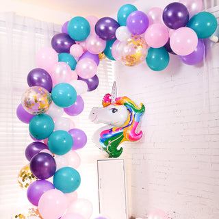 Turquoise, Purple, and Pink Unicorn DIY Balloon Garland Arch Kit