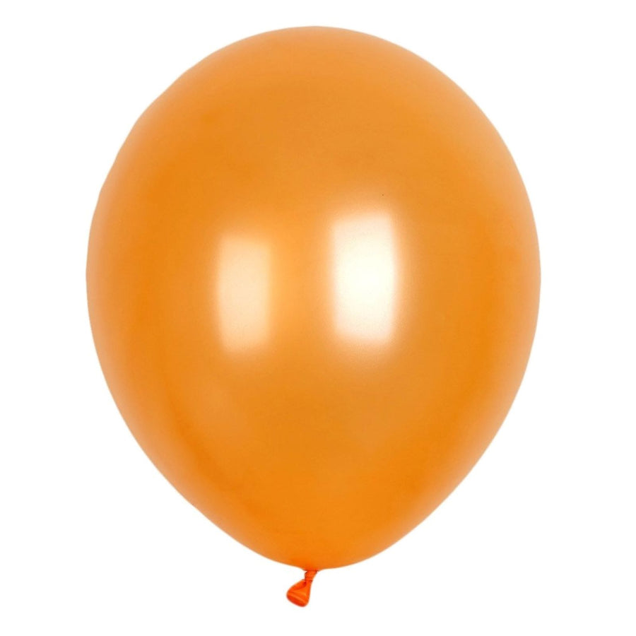 25 Pack | 12inches Shiny Pearl Orange Latex Helium, Air or Water Balloons#whtbkgd