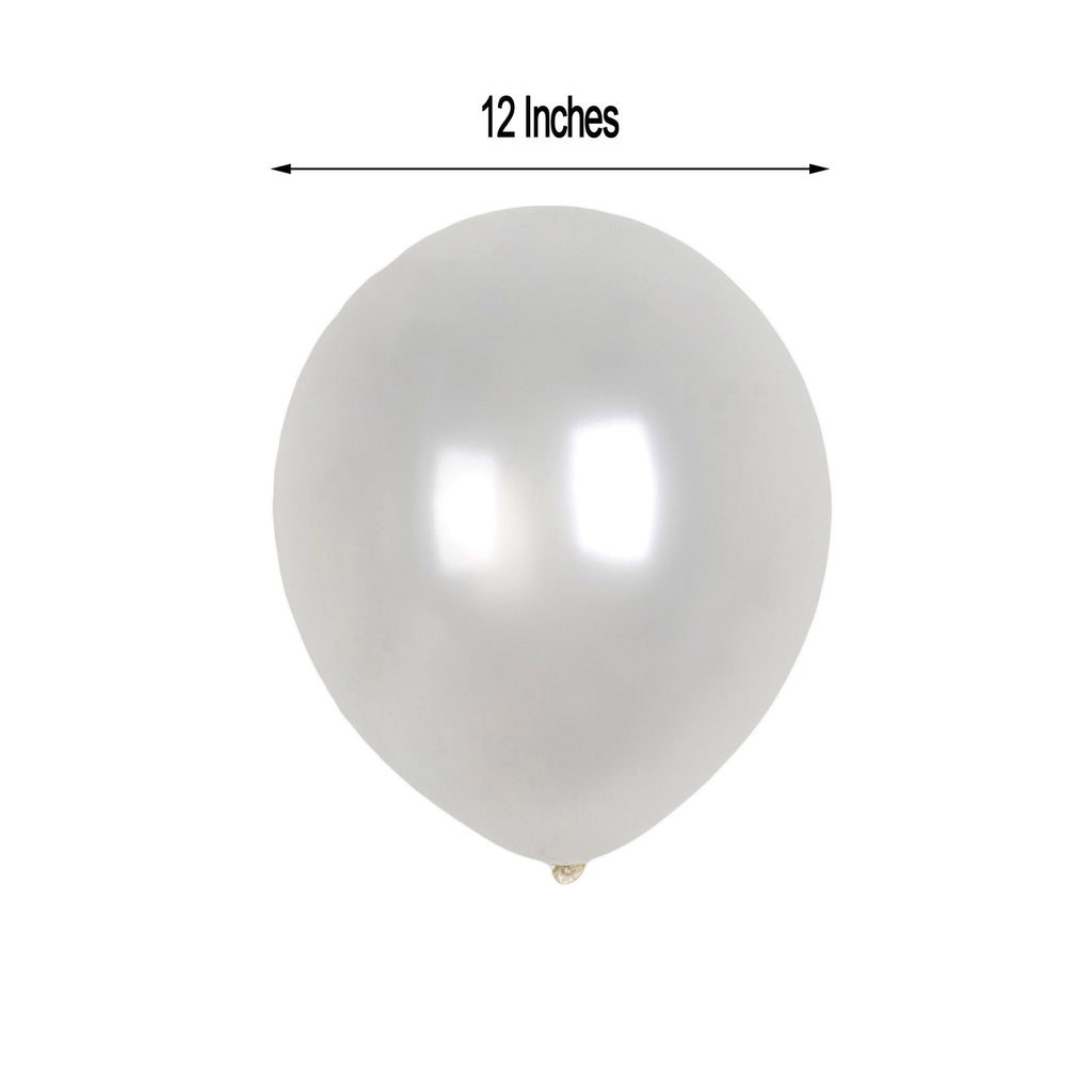 JOYYPOP White Balloons 100 Pcs White Party Latex Balloons 12 Inch Pear