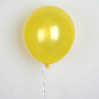 Create a Captivating Atmosphere with 25 Pack of Shiny Pearl Yellow Latex Balloons