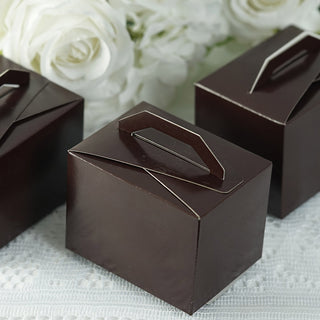 The Perfect Chocolate Brown Tote Party Favor Candy Gift Boxes