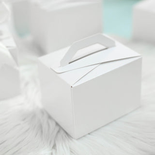 Classic White Tote Party Favor Candy Gift Boxes