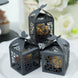 25 Pack | Black Butterfly Top Laser Cut Lace Favor Candy Gift Boxes