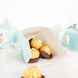 25 Pack | 4Inch Light Turquoise Mini Teapot Favor Boxes, Tea Time Gift Box with Ribbon