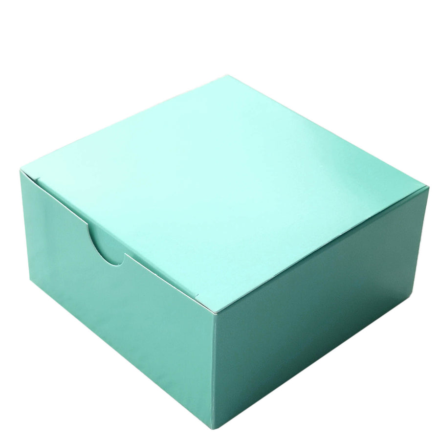 100 Pack | 4inch x 4inch x 2inch Turquoise Cake Cupcake Party Favor Gift Boxes, DIY#whtbkgd