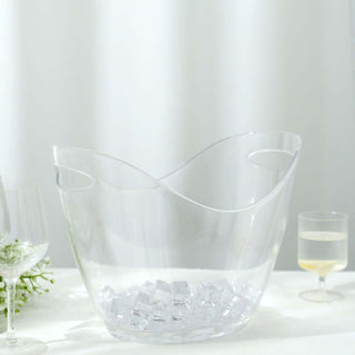 Clear 7 Liter Plastic Ice and Drinks Bucket - Keep Your Beverages Cool and Refreshing Clear 7 Liter Plastic Ice and Drinks Bucket - Keep Your Beverages Cool and Refreshing